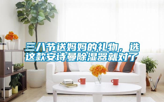 三八節送媽媽的禮物，選這款安詩曼除濕器就對了