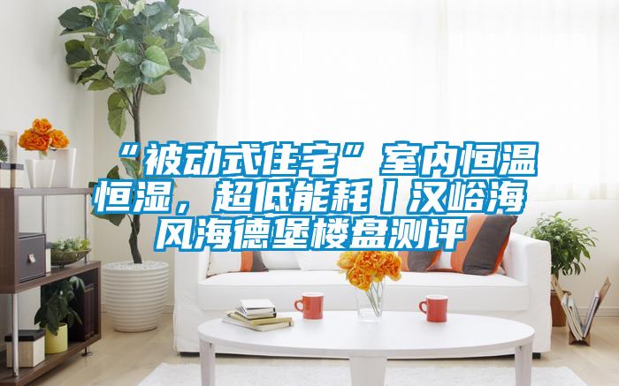 “被動式住宅”室內恒溫恒濕，超低能耗丨漢峪海風海德堡樓盤測評