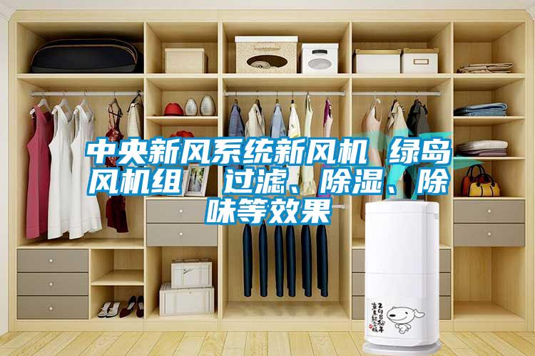 中央新風系統新風機 綠島風機組  過濾、除濕、除味等效果